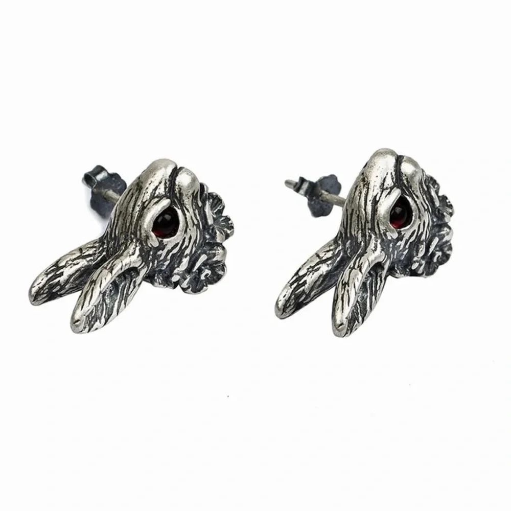 Single Accent Rabbit S925 Silver Earrings